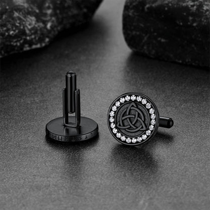 Viking Rune Celtic Knot Cufflinks for Men