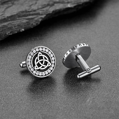 Viking Rune Celtic Knot Cufflinks for Men