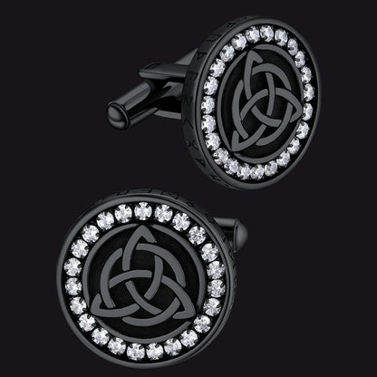 Viking Rune Celtic Knot Cufflinks for Men