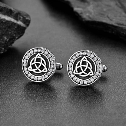 Viking Rune Celtic Knot Cufflinks for Men