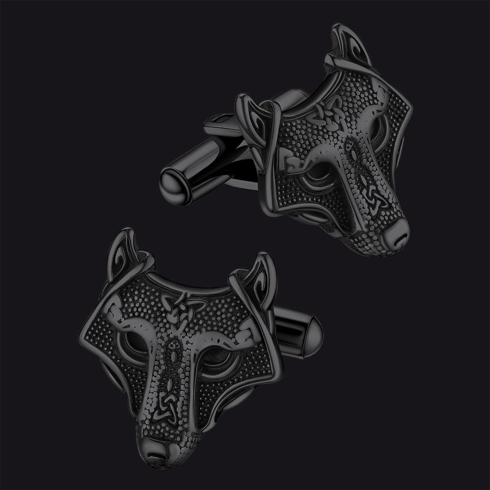 Norse Viking Celtic Wolf Cufflinks For Men