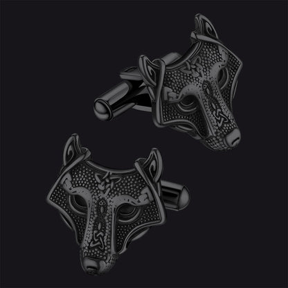Norse Viking Celtic Wolf Cufflinks For Men