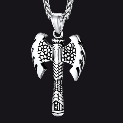 Norse Viking Solid Axe of Perun Necklace Amulet