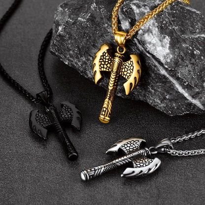 Norse Viking Solid Axe of Perun Necklace Amulet