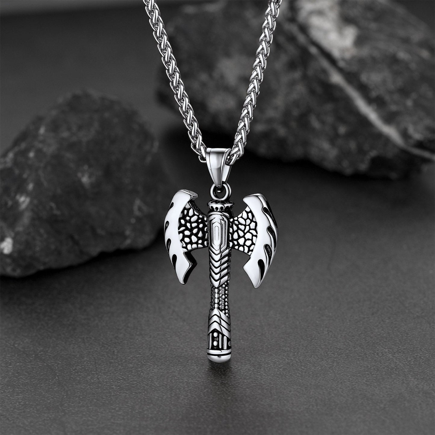 Norse Viking Solid Axe of Perun Necklace Amulet