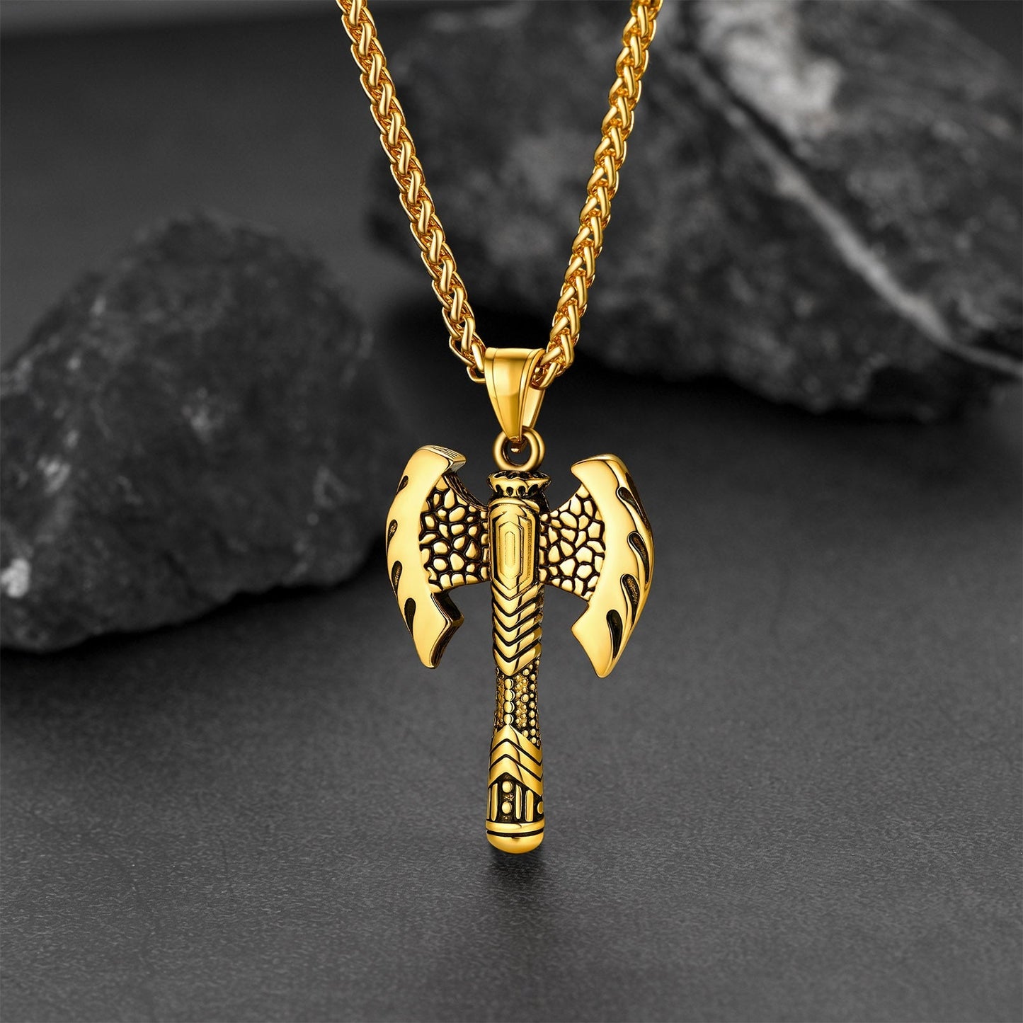 Norse Viking Solid Axe of Perun Necklace Amulet