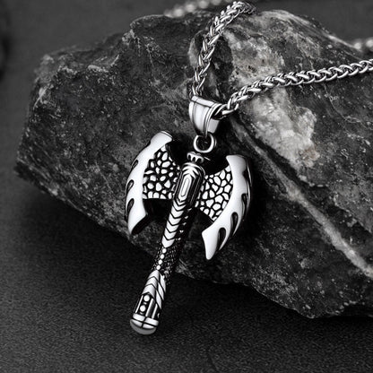 Norse Viking Solid Axe of Perun Necklace Amulet