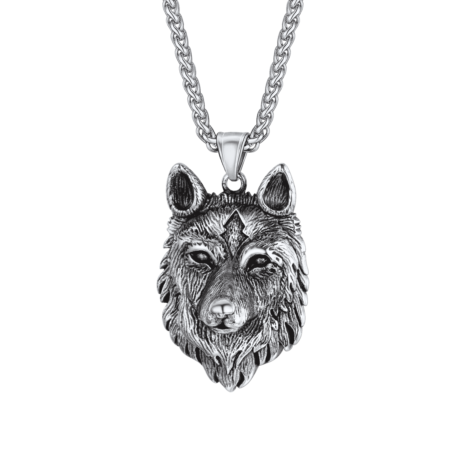 Viking Wild Wolf Pendant Necklace Norse Jewelry For Men