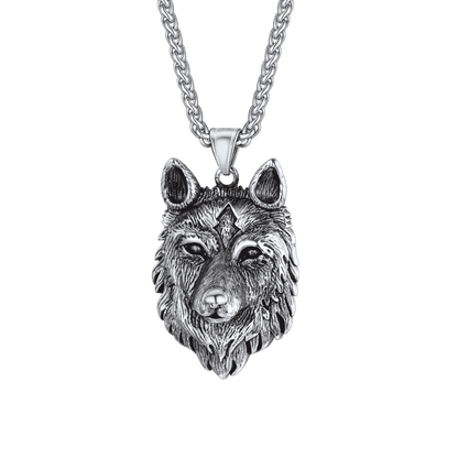 Viking Wild Wolf Pendant Necklace Norse Jewelry For Men