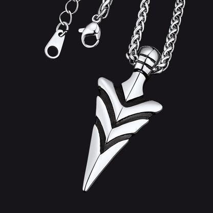 Vintage Spear Arrowhead Necklace Pendant For Men