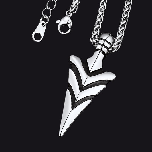Vintage Spear Arrowhead Necklace Pendant For Men
