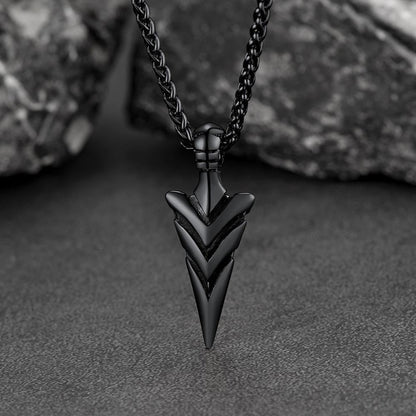 Vintage Spear Arrowhead Necklace Pendant For Men