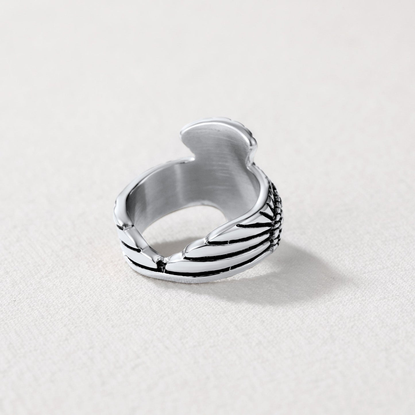 Vintage Hawk Open Adjustable Ring for Men