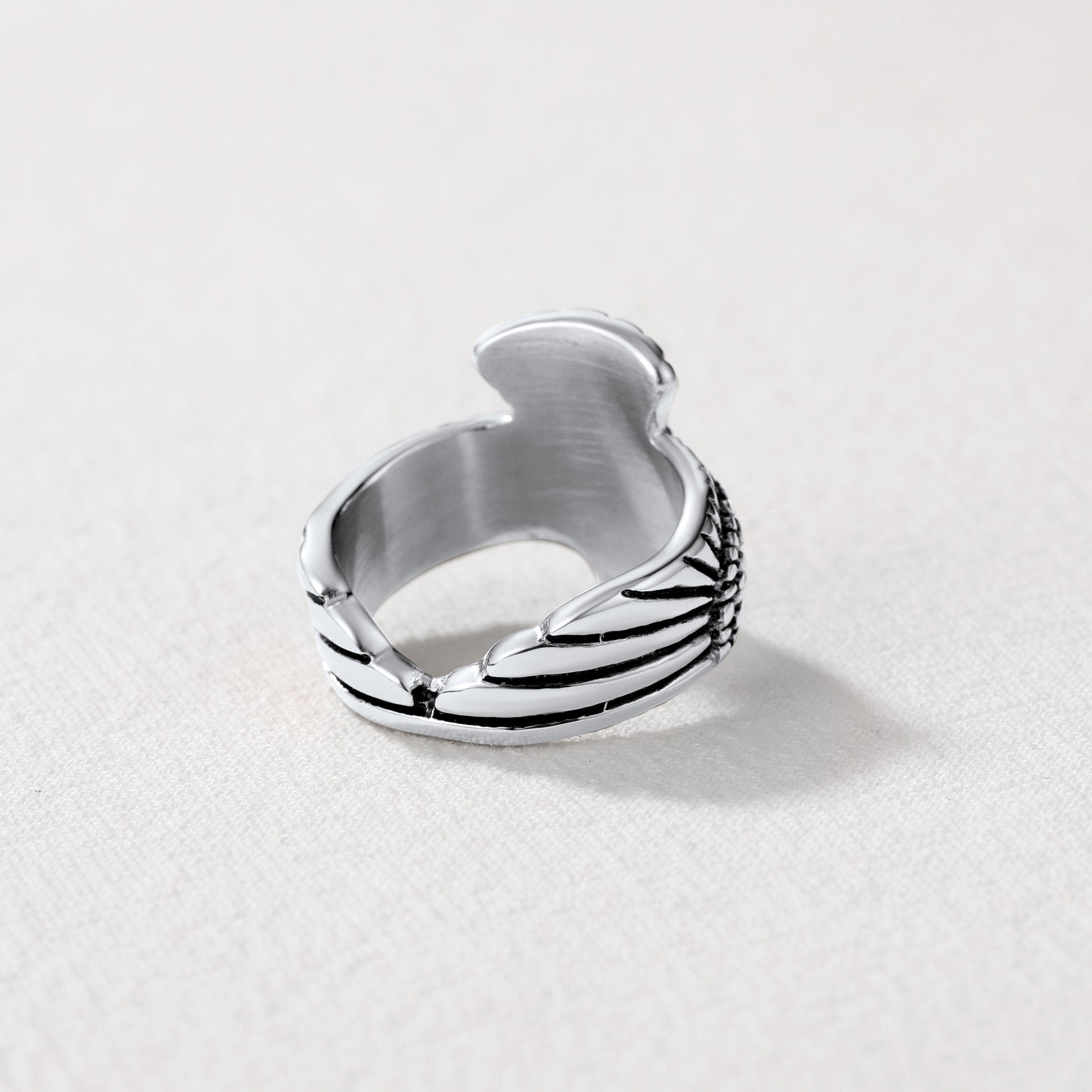 Vintage Hawk Open Adjustable Ring for Men