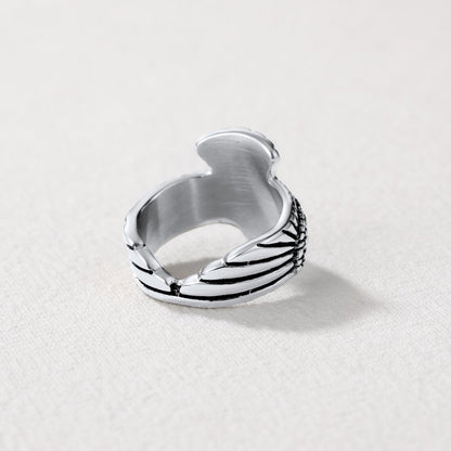Vintage Hawk Open Adjustable Ring for Men