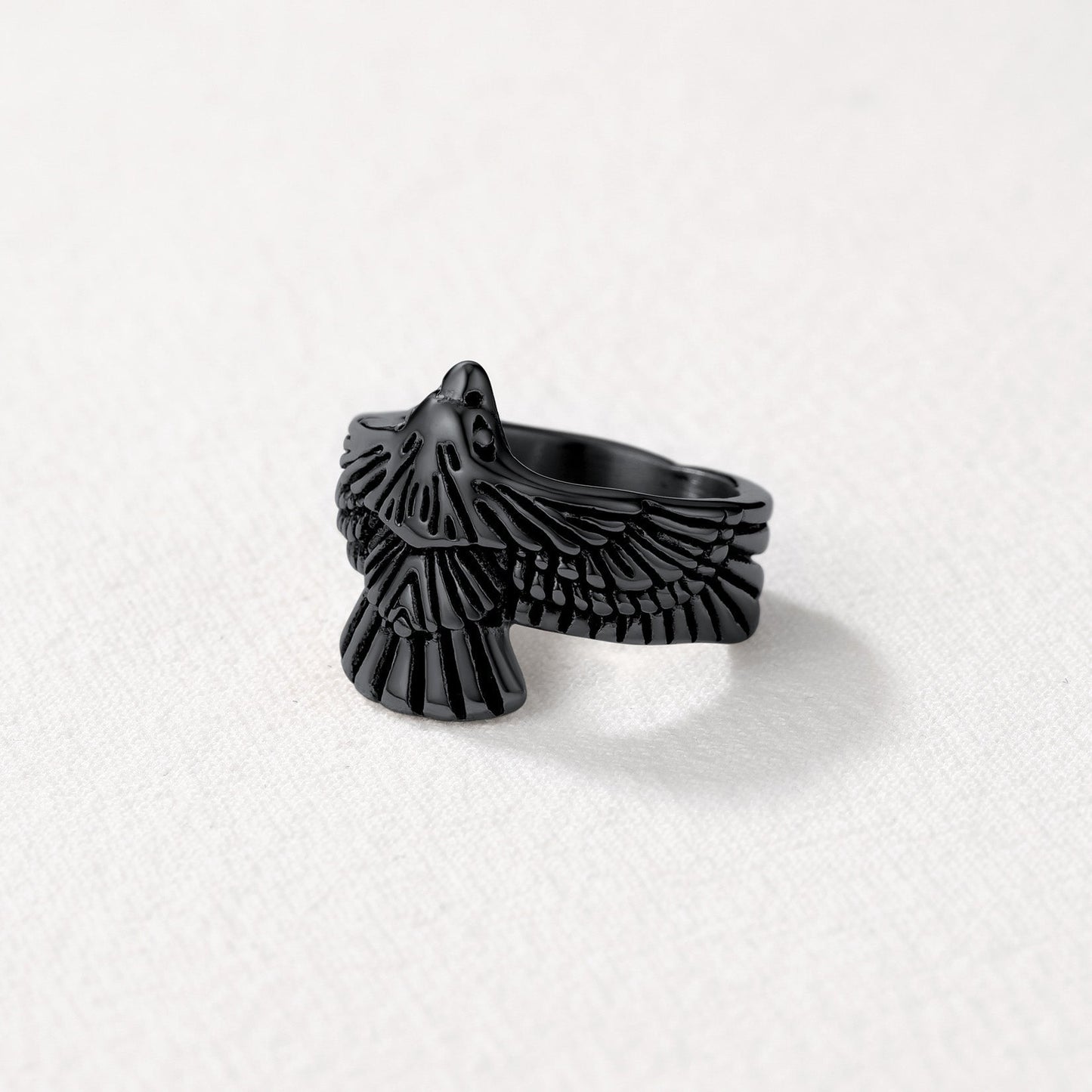 Vintage Hawk Open Adjustable Ring for Men