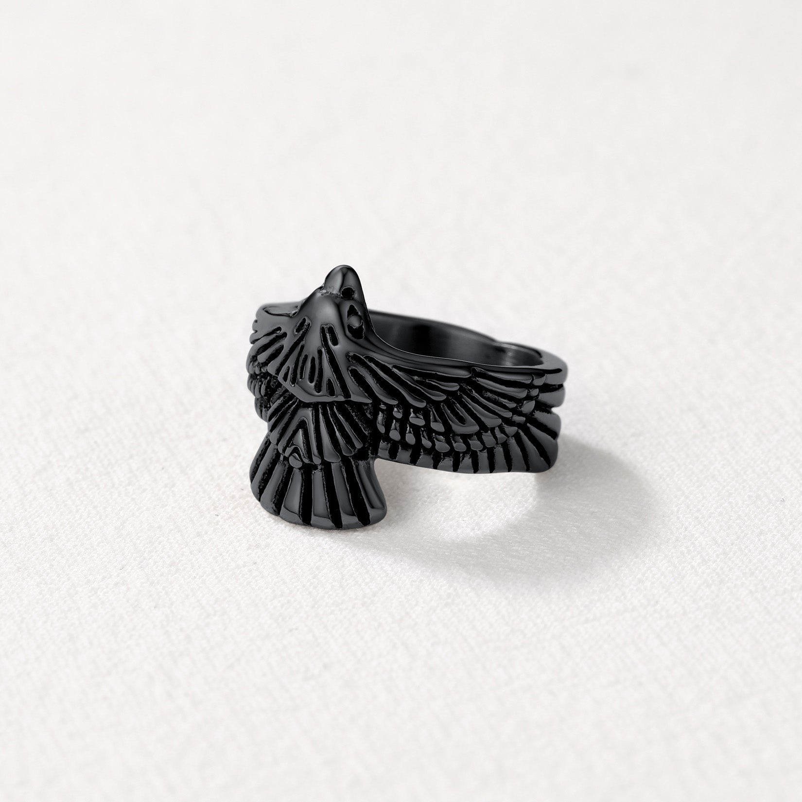 Vintage Hawk Open Adjustable Ring for Men