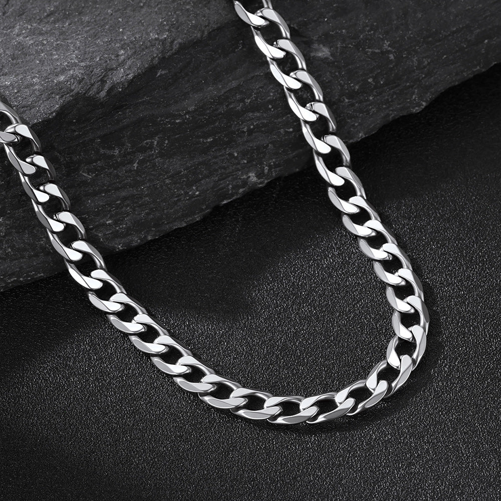 Cuban Chain & Viking Runes Bar Layered Necklaces Set for Men