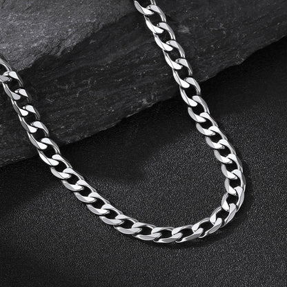 Cuban Chain & Viking Runes Bar Layered Necklaces Set for Men