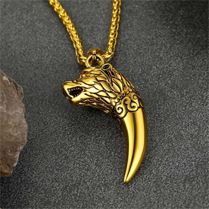 Viking Wolf Tooth Necklace For Men