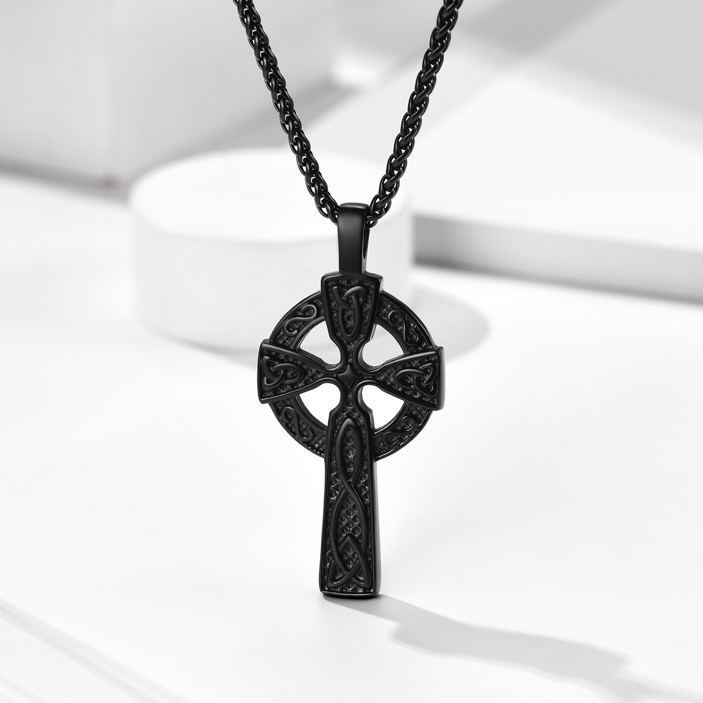 Large Celtic Cross Necklace Pendant For Men Women