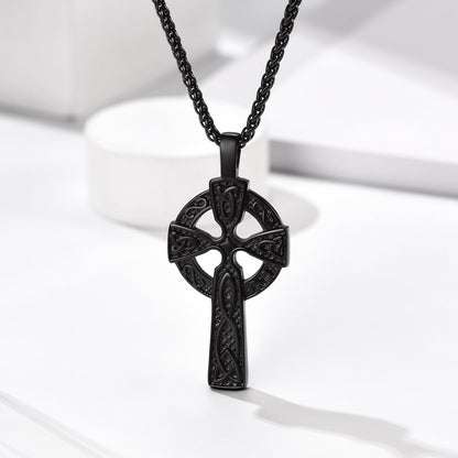 Large Celtic Cross Necklace Pendant For Men Women