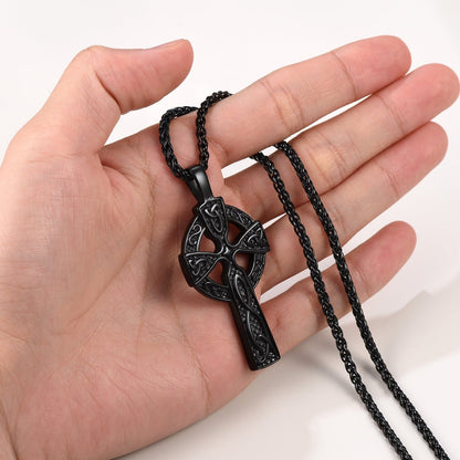 Large Celtic Cross Necklace Pendant For Men Women