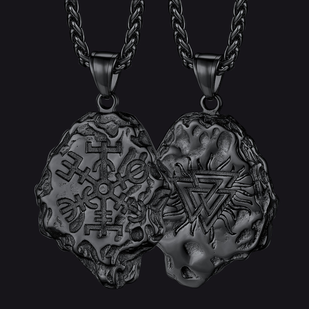 Viking Compass Guiding Pendant Necklace for Men