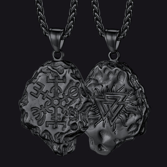 Viking Compass Guiding Pendant Necklace for Men