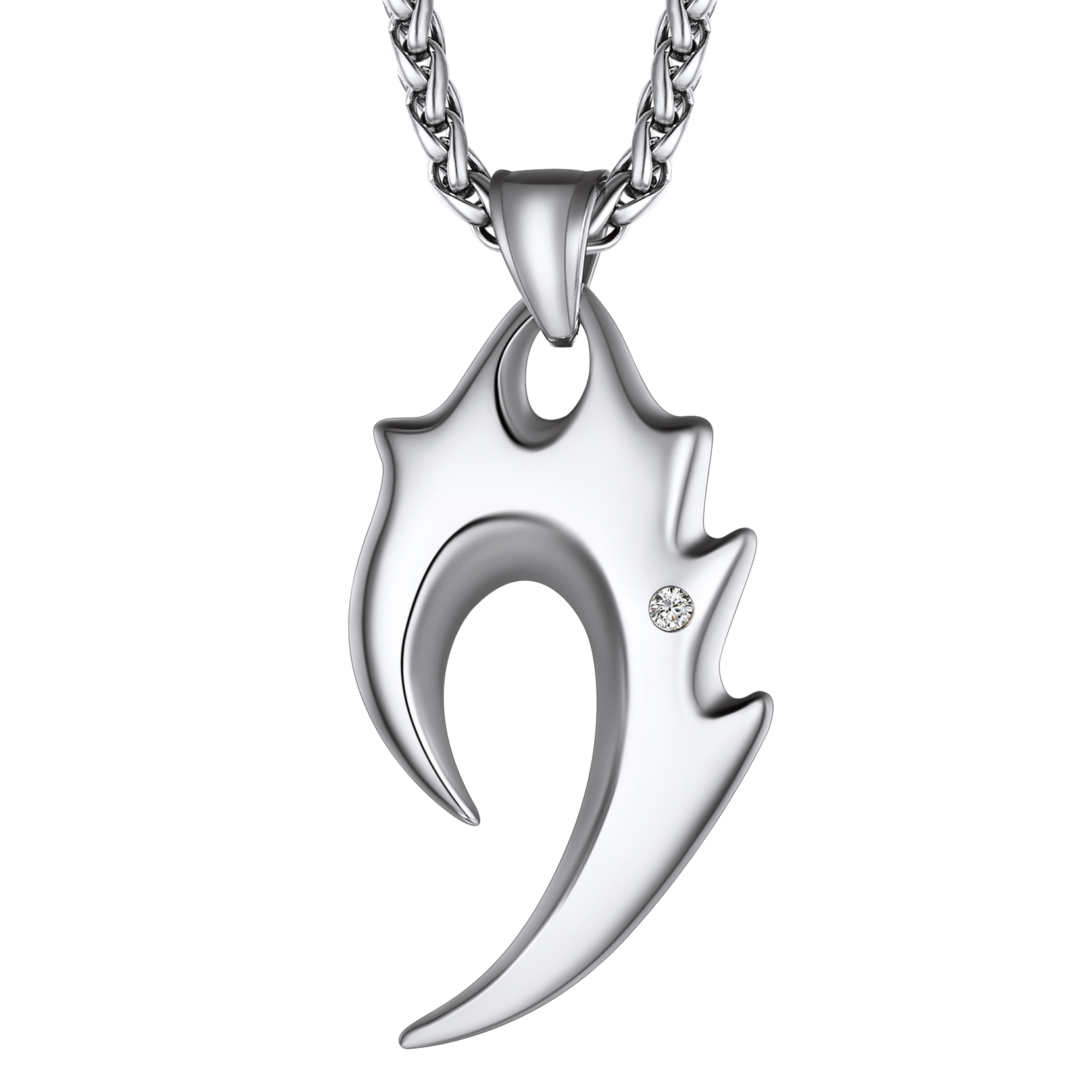 Spear Wolf Teeth Pendant Necklace for Men