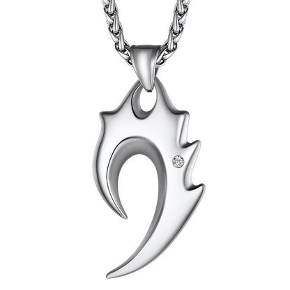 Spear Wolf Teeth Pendant Necklace for Men