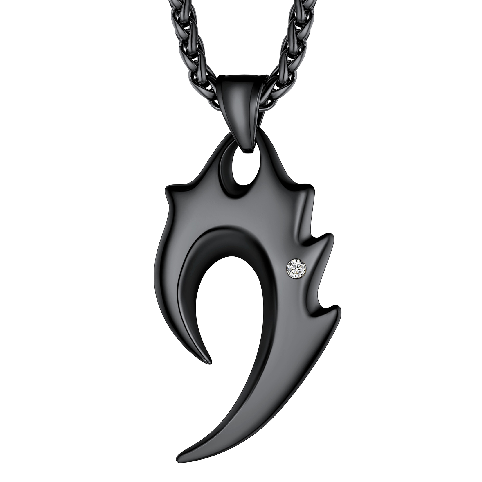 Spear Wolf Teeth Pendant Necklace for Men