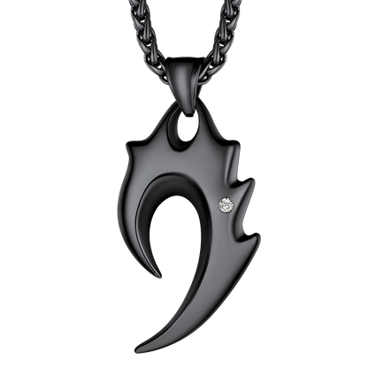 Spear Wolf Teeth Pendant Necklace for Men