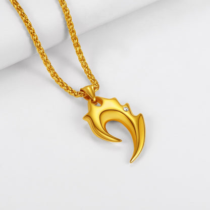 Spear Wolf Teeth Pendant Necklace for Men