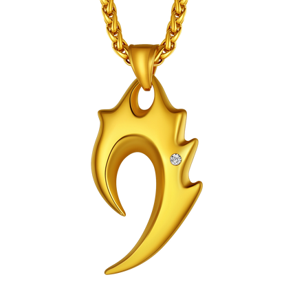 Spear Wolf Teeth Pendant Necklace for Men