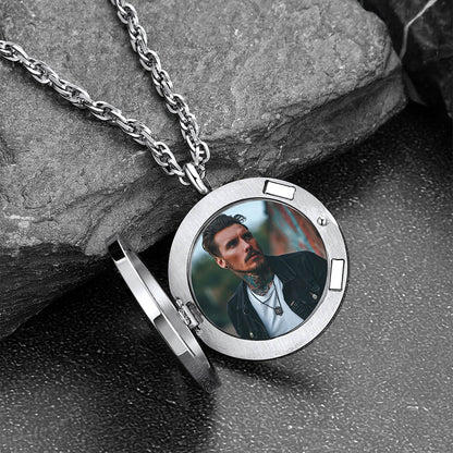 Custom Picture Celtic Knot Cross Locket Aromatherapy Essential Oil Necklaces for Men