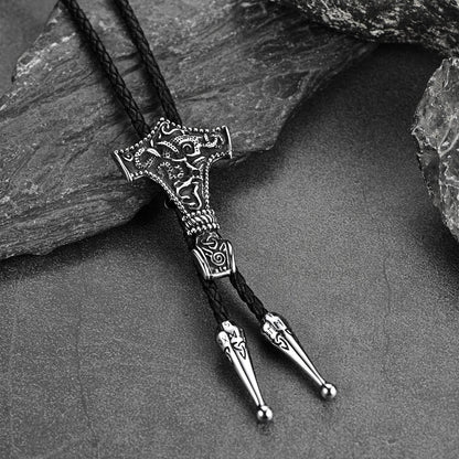 Viking Thor's Hammer Bolo Ties for Men Women