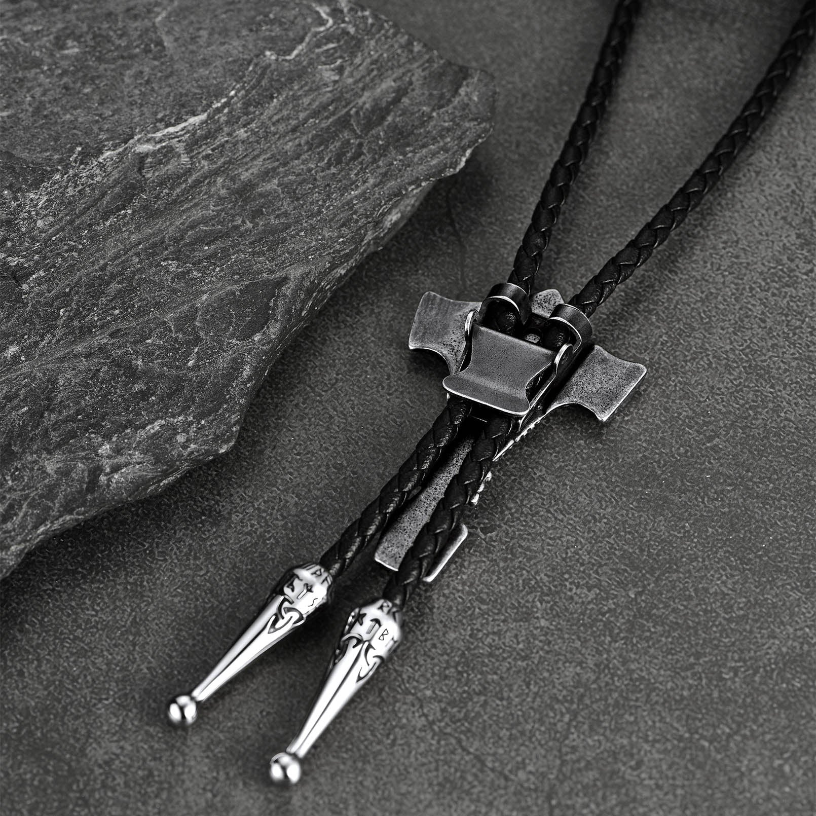 Viking Thor's Hammer Bolo Ties for Men Women