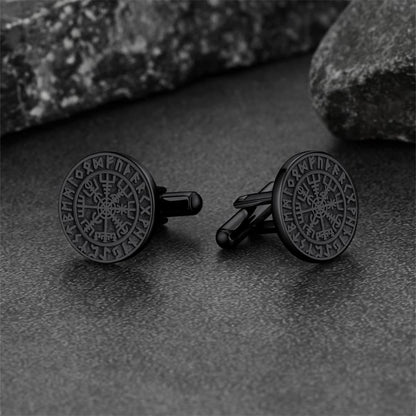 Nordic Viking Compass Cufflinks for Men