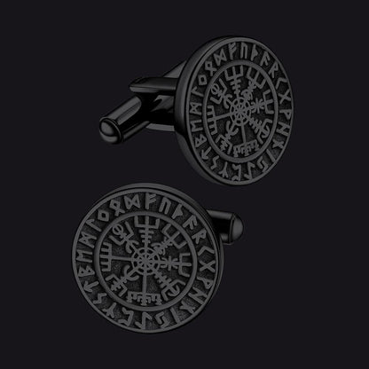 Nordic Viking Compass Cufflinks for Men