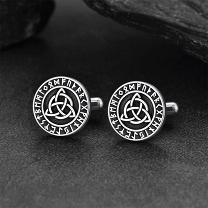 Nordic Viking Rune Celtic Knot Cufflinks for Men