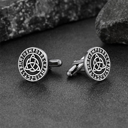 Nordic Viking Rune Celtic Knot Cufflinks for Men