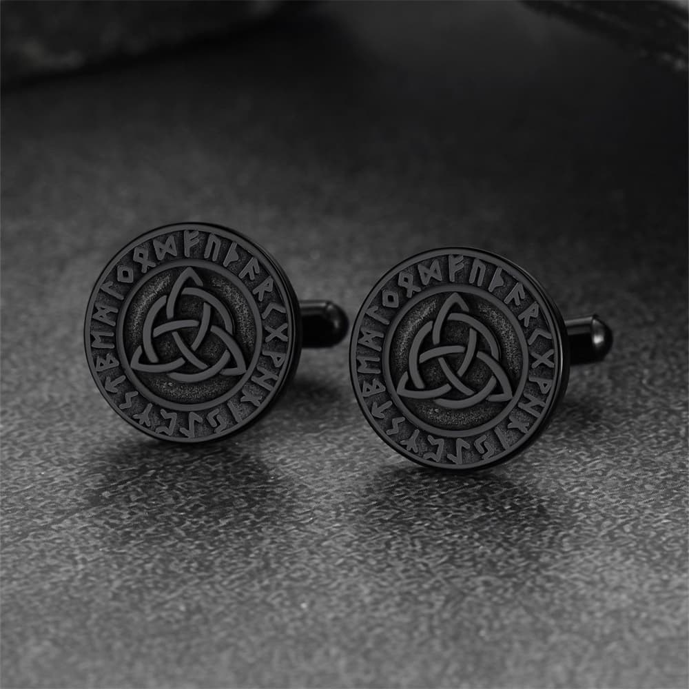 Nordic Viking Rune Celtic Knot Cufflinks for Men