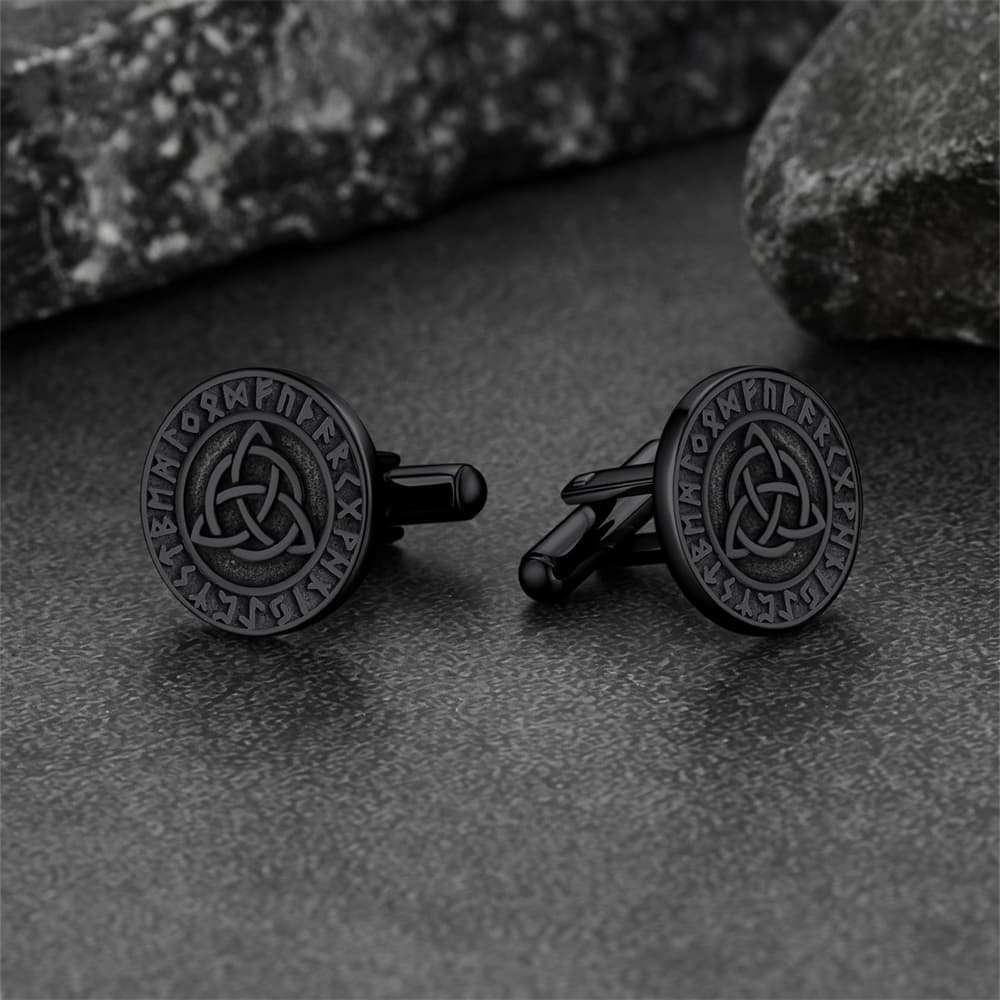 Nordic Viking Rune Celtic Knot Cufflinks for Men