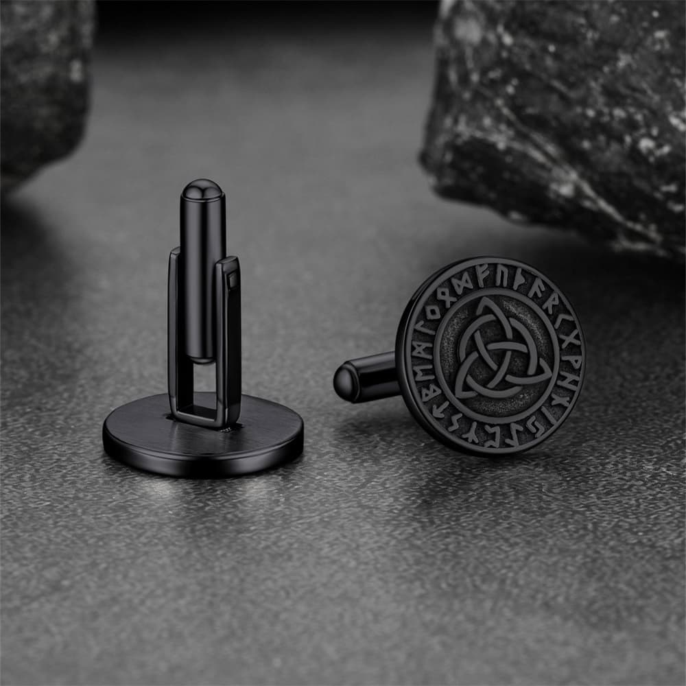Nordic Viking Rune Celtic Knot Cufflinks for Men