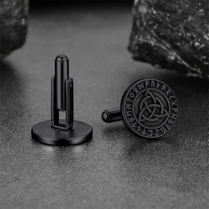 Nordic Viking Rune Celtic Knot Cufflinks for Men