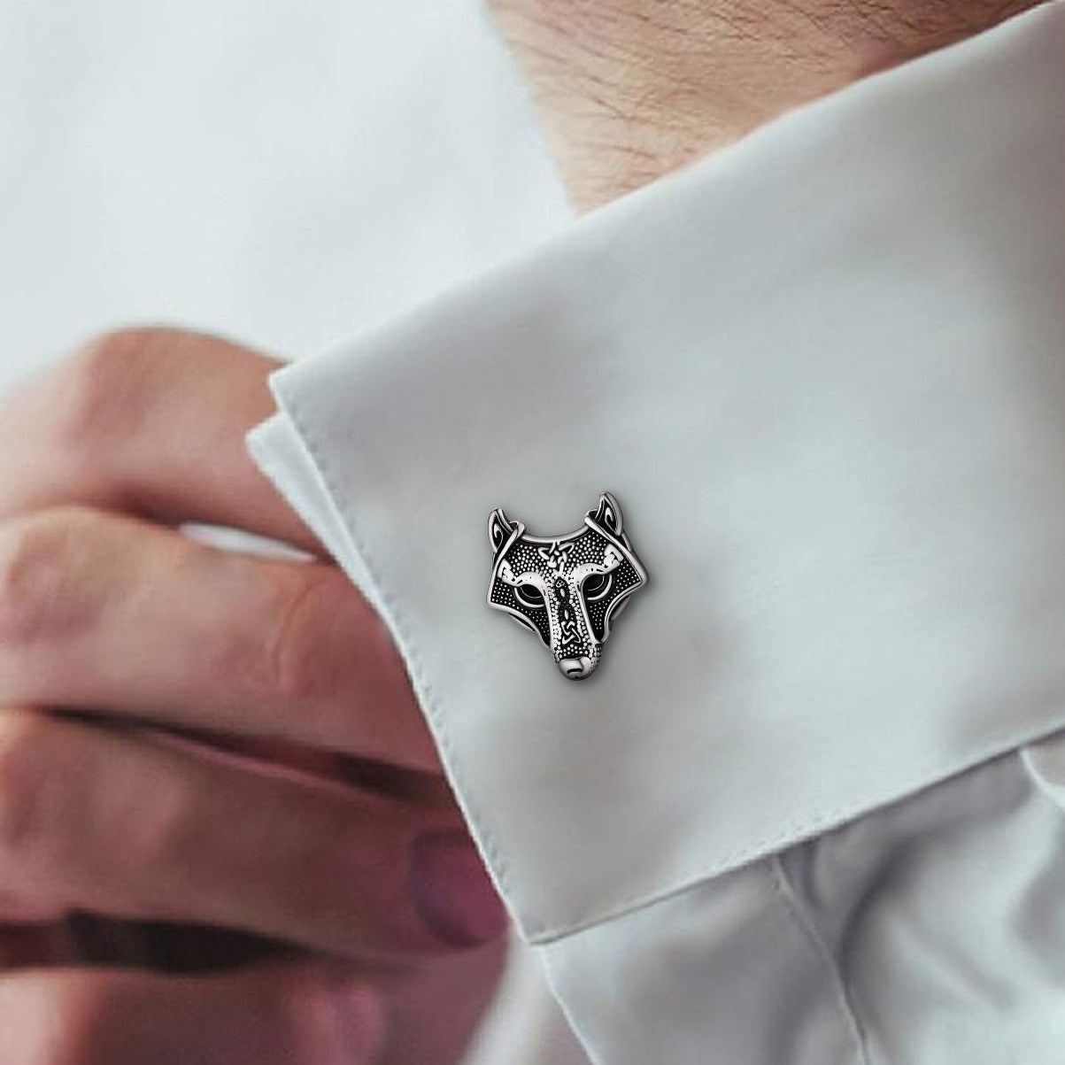 Norse Viking Celtic Wolf Cufflinks For Men