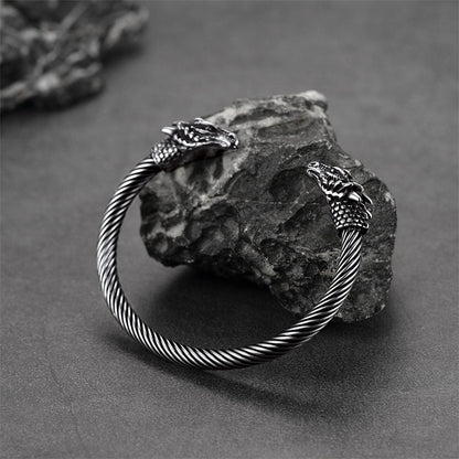 Dragon Head Bracelet Arm Ring Cuff Bangle For Men