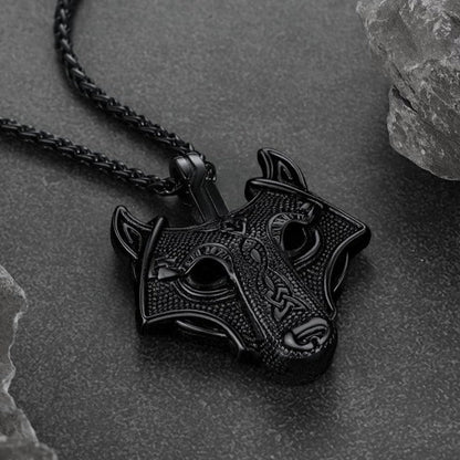 Norse Viking Celtic Wolf Necklace Amulet Jewelry For Men