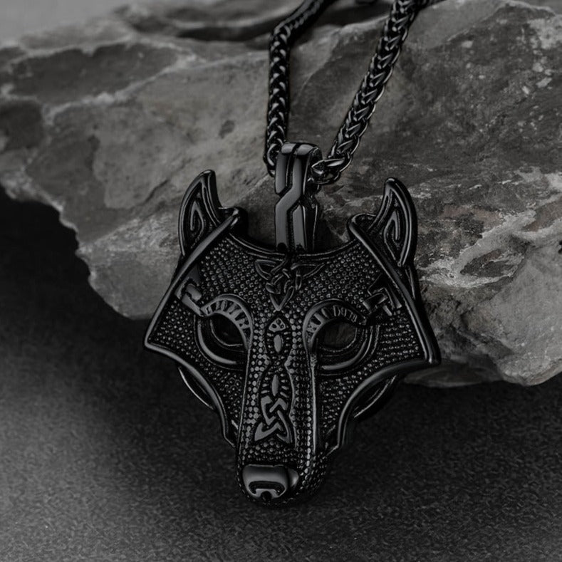 Norse Viking Celtic Wolf Necklace Amulet Jewelry For Men